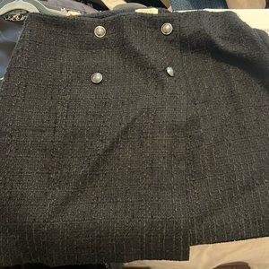 Black Loft Tweed Skirt